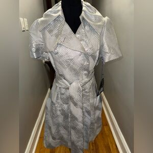 Elegant Silver Midi Dress